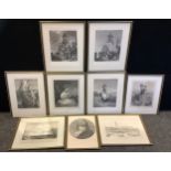 Prints - James Drummond R.S A, after, a pair, War & Peace, etchings; others Sir Joshua Reynolds, The