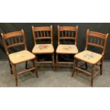 A set of four mahogany dining chairs(4)