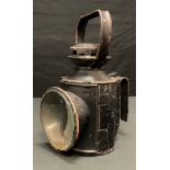 A B R British Rail handlamp, clear lens, black painted body and handle.