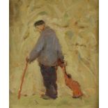 Robert Shantz (Impressionist) Old Age signed, indistinctly titled and dated Nov 1975 to verso, oil