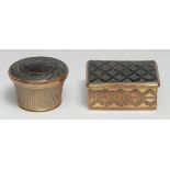 A George III tortoiseshell and brass novelty snuff box, as a basket, the hinged cover with a