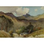 Harold Gresley (1892-1967) A Welsh Road signed, watercolour, 29cm x 42cm