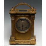 A substantial 19th century French gilt brass carriage clock, by Leroy & Fils, Paris, 8.5cm