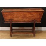 An 18th century elm dough bin or proving trough, rectangular cover, turned legs, rectangular