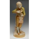 A large Royal Worcester figure, The Violinist/The Young Mozart, possibly modelled by Thomas Brock,