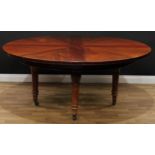 A 19th century mahogany Jupe's patent type radial extending dining table, in the manner of Jupe,