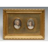 English School (early 19th century), a suite of two portrait miniatures, of ladies, bust-length,