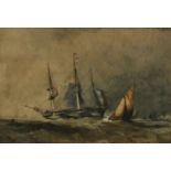 English Marine School (19th century) Choppy Seas watercolour and gouache, 23cm x 33cm