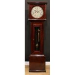 A Scottish Regency mahogany longcase clock, 31.5cm circular silvered dial inscribed Walter Barr,