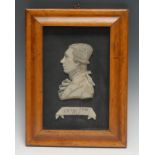 A 19th century wax portrait, of Marie-Joseph Paul Yves Roch Gilbert du Motier de La Fayette (