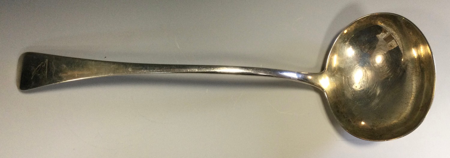 A George III silver Old English pattern soup ladle, William Seaman, London 1815, 6oz - Image 2 of 4