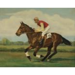 Mendelssohn (Equine Artist, 20th century) "Salonique" 58 signed and titled, oil on board, 39cm x
