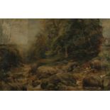 James Stephen Gresley (1829 - 1908) Rocky River signed, watercolour, 48cm x 73cm