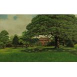 Charles Carlin The Oak Tree, Moor Grange signed, dated 1928, titled, oil on canvas, 57cm x 87cm