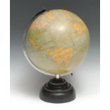 An 11 inch terrestrial globe, The Paramount, By Geographia of Fleet Strret, London, Art Deco style