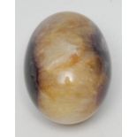 A large Wynatts one vein blue john flourspar polished egg desk weight, approx 7.5cm long, 5.5cm