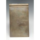 An Edwardian silver note book holder, 18.5cm long, 11cm wide, W & G Neal, London 1899, 11oz gross