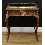 A 19th century gilt metal mounted Boulle bloom trough or jardiniere table, pierced gallery above a