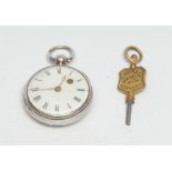 An unusual early Victorian lady's/child's silver cased pocket watch of small proportions,