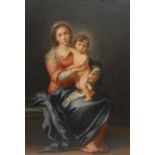 Continental School (19th century) Madonna and Child oil on canvas, 76cm x 51cm Provenance: Label