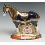 A Royal Crown Derby paperweight, Shire Horse, Sinclairs exclusive, limited edition 24/1,500, gold