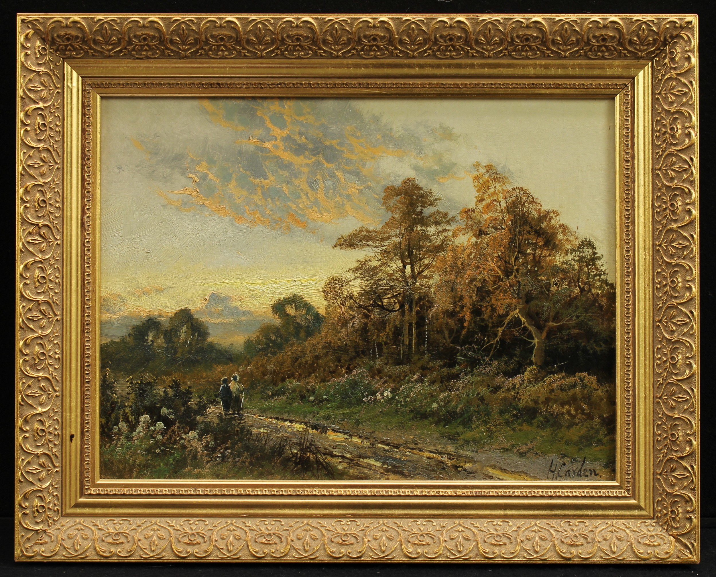 H. Carden (early 20th century) The Long Walk Home signed, oil on canvas, 29cm x 39.5cm - Image 2 of 4