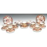 A Royal Crown Derby coffee service, for six, pattern 383, comprising cups, saucers, side plates,
