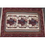 A Persian or Iranian rug, worked in the traditional manner, Suzani Afshar, 112cm x 79cm