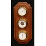 Robert Thompson, Mouseman of Kilburn - an oak combination thermometer, barometer, hygrometer, 43.5cm