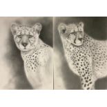 Peter Sturgess (1932-2015) Cheetah on the Prowl, signed, pencil sketch, 51cm x 32cm; others