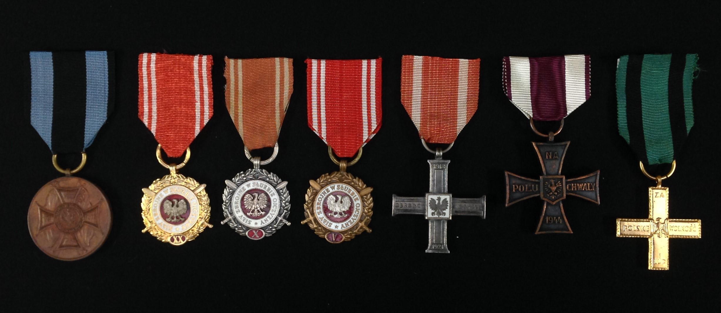 Polish Medal Collection comprising of : Armed Forces of the Fatherland Medal in Bronze, Silver and