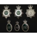 ERII Staffordshire Police enameled helmet plates x 2: Staffordshire County Police: Staffordshire