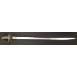 Victorian British Army 1827 Pattern Rifles Officers Sword with fullered single edged blade 822mm