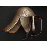 Reproduction English Civil War Lobster Tail Cavalry Helmet. Good quality older reproduction in