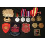 WW2 British War Medals x 2 with packets and a Defence Medal along with a selection of mixed