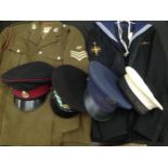 British Uniforms collection comprising of : Royal Navy Submariners Uniform. Rank insignia to sleeve.