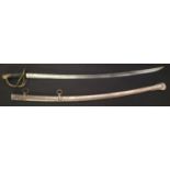 US Civil War 1864 Pattern Cavalry Sabre with curved fullered single edged blade 840mm in length.