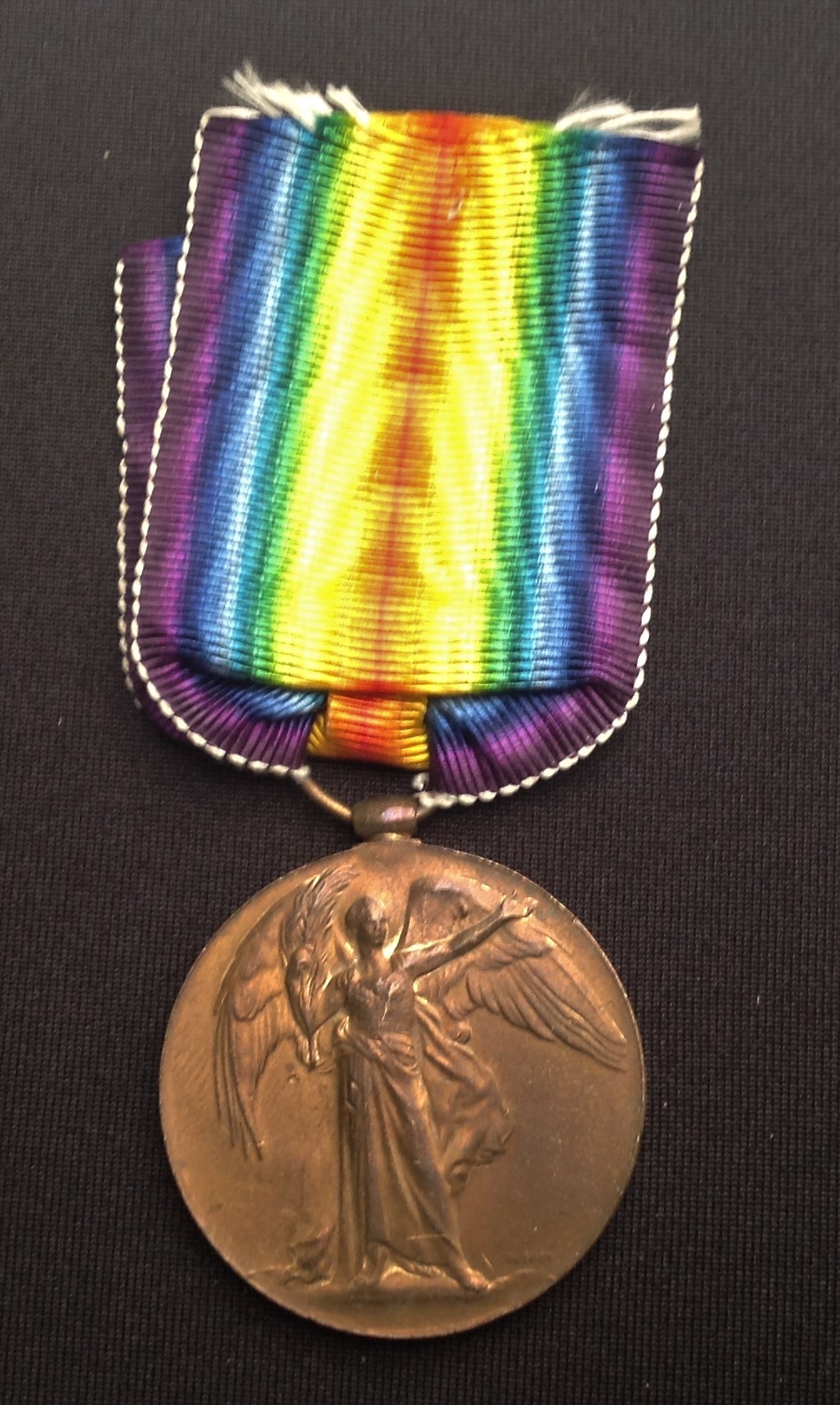 WW1 British Victory Medal to K16685 Albert Lennard Glass, SPO, RN Complete with original ribbon - Image 2 of 4