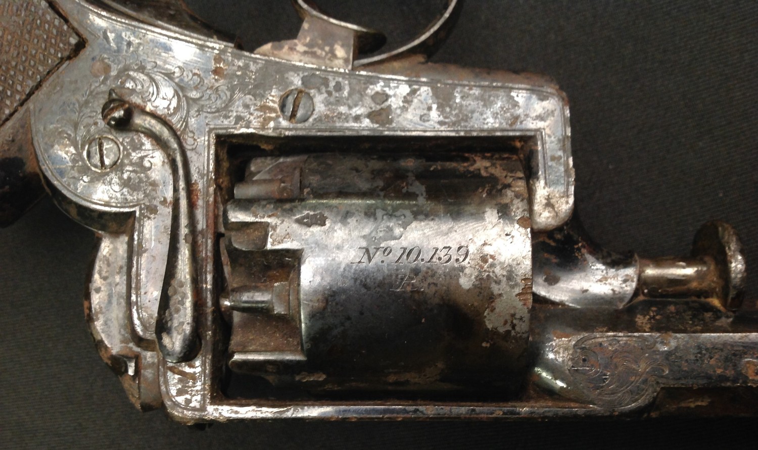 Dean & Adams 1851 Patent Perscussion Cap Revolver. Serial number to frame "7095". Five shot - Image 6 of 15