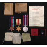 WW2 British Royal Navy Medal Group to Jx243944 George Walker comprising of 1939-45 Star, Africa Star