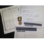WW1 British Victory Medal to K16685 Albert Lennard Glass, SPO, RN Complete with original ribbon