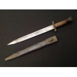 British 1888 pattern Lee Metford bayonet by Wilkinson, London, 30.5cm blade, date marked 7, 98,