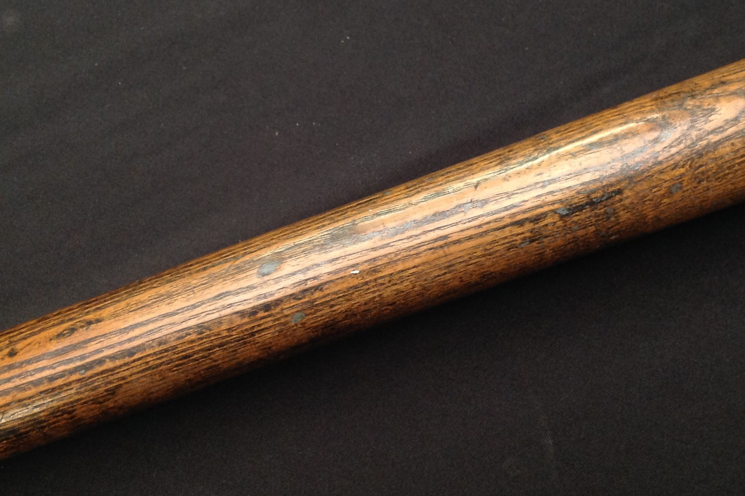 Victorian Police Tipstaff Truncheon. Heavy lead weighted brass ball finial. Brass cap to opposite - Image 6 of 7