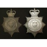 Queens Crown Shropshire Constabulary Helmet Plates x 2 (2)