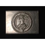 WW2 Third Reich Hitler Jugend Belt buckle & Belt. Buckle is partialy de-nazified with some dents