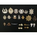 WW2 British Cap badges: Gordon Highlanders: Prince of Wales' Leinster Regt (Royal Canadians):