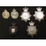 Kings Crown GR VI Devon Constabulary helmet Plate: Queens Crown ERII Devon Constabulary Helmet