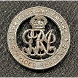 WW1 British Silver War Badge serial number 370248 awarded to 23128 Pte Walter Bingham, Notts & Derby