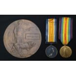 WW1 British Medal Group to 41066 Pte John Jennett, Yorkshire Light Infantry, comprising of Death