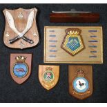 A collection of Royal Navy & RAF Wall Plaques to include HMS Sheffield, HMS Otter, HMS